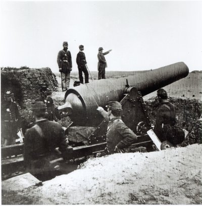 Artillery battery of the Federal Army during the American Civil War by Mathew B. Brady